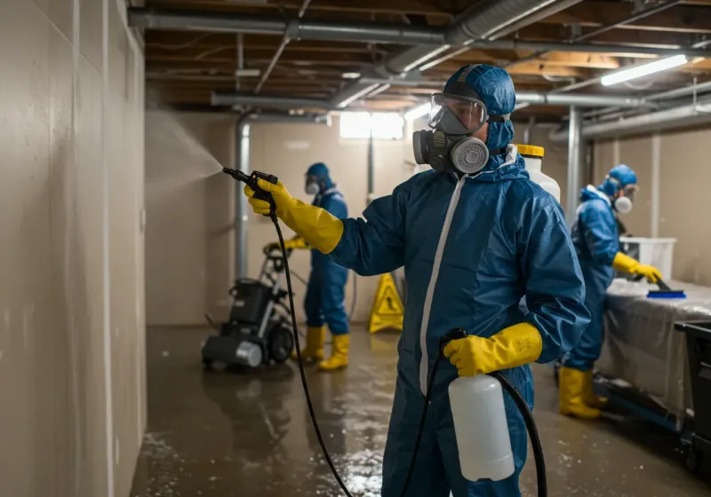 Basement Sanitization and Antimicrobial Treatment process in Harlan, KY